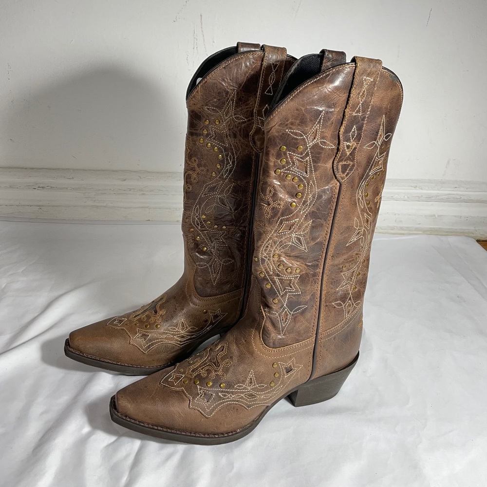 Laredo Studded western Cowboy brown Boots